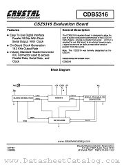 CDB5316 datasheet pdf Crystal Semiconductor Corporation