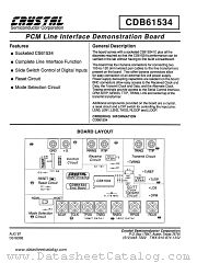 CDB61534 datasheet pdf Crystal Semiconductor Corporation