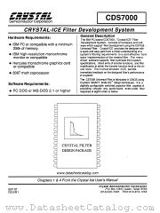 CDS7000 datasheet pdf Crystal Semiconductor Corporation