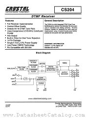 CS204 datasheet pdf Crystal Semiconductor Corporation