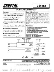 CS6152 datasheet pdf Crystal Semiconductor Corporation