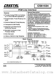 CS61534 datasheet pdf Crystal Semiconductor Corporation