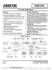 CS61544 datasheet pdf Crystal Semiconductor Corporation