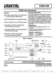 CS6158 datasheet pdf Crystal Semiconductor Corporation