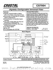 CS7004 datasheet pdf Crystal Semiconductor Corporation