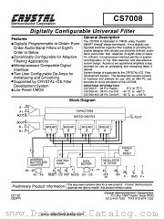 CS7008 datasheet pdf Crystal Semiconductor Corporation