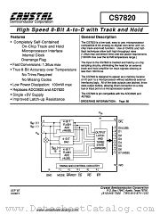 CS7820 datasheet pdf Crystal Semiconductor Corporation