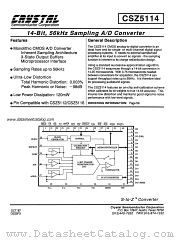 CSZ5114 datasheet pdf Crystal Semiconductor Corporation