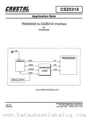 CSZ5316 datasheet pdf Crystal Semiconductor Corporation