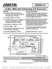 CSZ5412 datasheet pdf Crystal Semiconductor Corporation