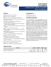 CY7C1520KV18-250BZIT datasheet pdf Cypress