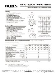 GBPC1510 datasheet pdf Diodes