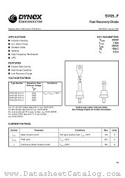 SV0525FK datasheet pdf Dynex Semiconductor