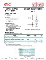 1N4757 datasheet pdf EIC discrete Semiconductors