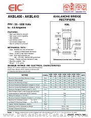 AKBL408 datasheet pdf EIC discrete Semiconductors