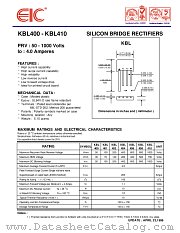 KBL402 datasheet pdf EIC discrete Semiconductors