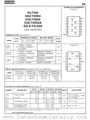 74H04 datasheet pdf Fairchild Semiconductor