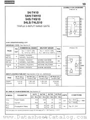 74H10 datasheet pdf Fairchild Semiconductor