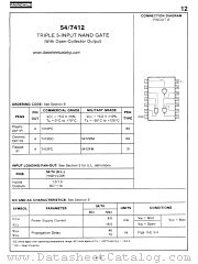 7412 datasheet pdf Fairchild Semiconductor