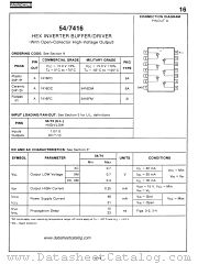 7416 datasheet pdf Fairchild Semiconductor