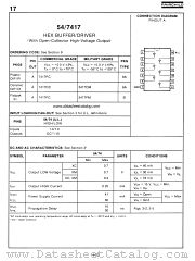 7417 datasheet pdf Fairchild Semiconductor