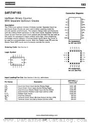 54F193 datasheet pdf Fairchild Semiconductor