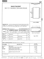 54LS347 datasheet pdf Fairchild Semiconductor