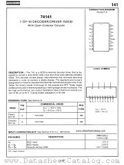 74141 datasheet pdf Fairchild Semiconductor