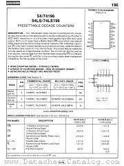 54196 datasheet pdf Fairchild Semiconductor