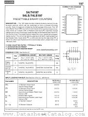 74197 datasheet pdf Fairchild Semiconductor