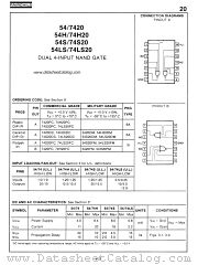 7420 datasheet pdf Fairchild Semiconductor