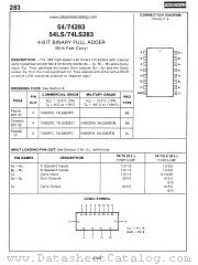 74LS283 datasheet pdf Fairchild Semiconductor