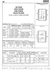 54LS40 datasheet pdf Fairchild Semiconductor