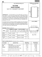 54LS48 datasheet pdf Fairchild Semiconductor