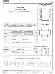 7449 datasheet pdf Fairchild Semiconductor