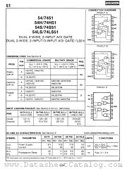 74H51 datasheet pdf Fairchild Semiconductor