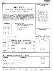 74H103 datasheet pdf Fairchild Semiconductor