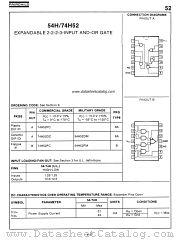 74H52 datasheet pdf Fairchild Semiconductor