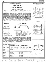 74LS78 datasheet pdf Fairchild Semiconductor