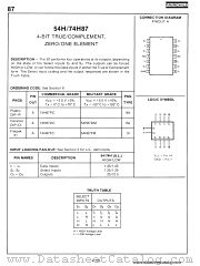 74H87 datasheet pdf Fairchild Semiconductor