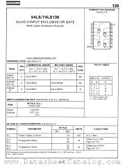 54LS136 datasheet pdf Fairchild Semiconductor