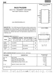 54LS249 datasheet pdf Fairchild Semiconductor