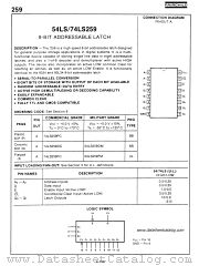 54LS259 datasheet pdf Fairchild Semiconductor