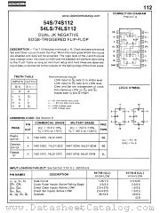 74S112 datasheet pdf Fairchild Semiconductor