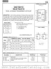74LS113 datasheet pdf Fairchild Semiconductor