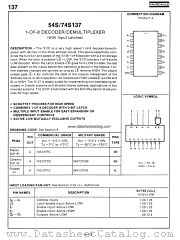 74S137 datasheet pdf Fairchild Semiconductor