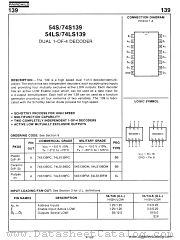 74LS139 datasheet pdf Fairchild Semiconductor