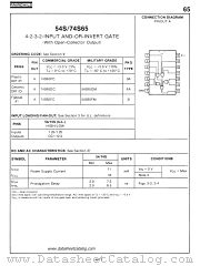 74S65 datasheet pdf Fairchild Semiconductor