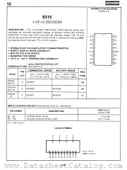 9315 datasheet pdf Fairchild Semiconductor
