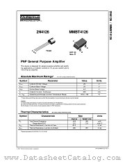 2N4126 datasheet pdf Fairchild Semiconductor